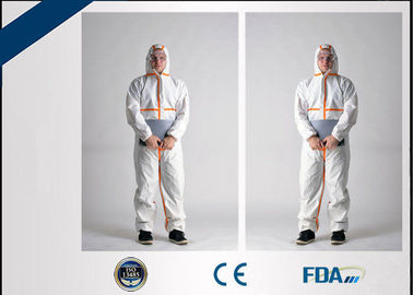 Trung Quốc Mủ cao su miễn phí dùng một lần Coverall Phù hợp với chất lỏng cho phòng khám / phòng thí nghiệm y tế nhà máy sản xuất